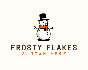 Happy Christmas Snowman  logo design