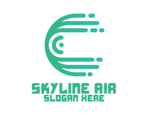 Player - Green Media Outline App logo design