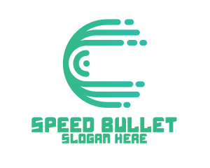 Bullet - Green Media Outline App logo design