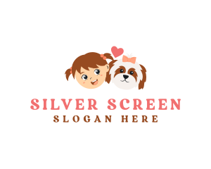 Girl - Cute Girl Dog logo design