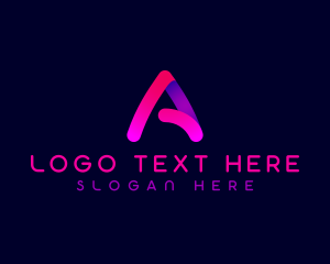 App - Studio Advertising Letter A logo design