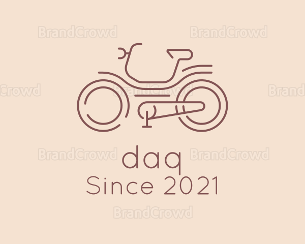 Bicycle Racer Line Art Logo