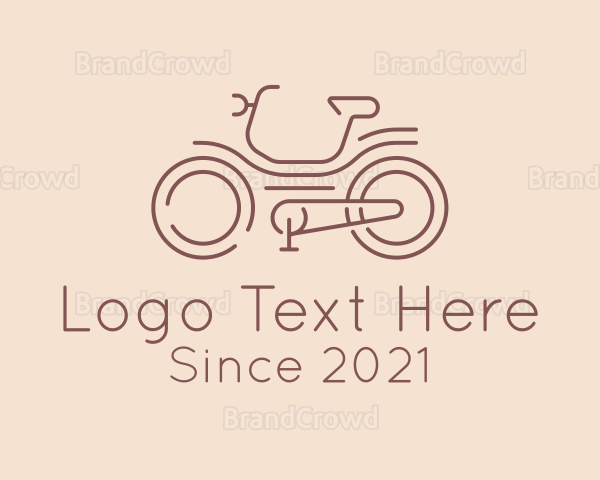 Bicycle Racer Line Art Logo