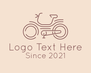 Utility-bike - Bicycle Racer Line Art logo design