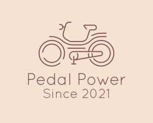 Bicycle Racer Line Art logo design