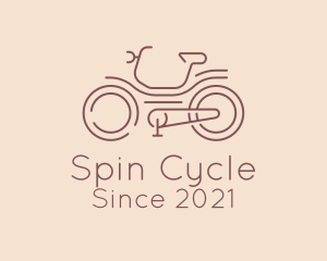 Bicycle Racer Line Art logo design