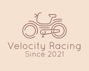 Bicycle Racer Line Art logo design