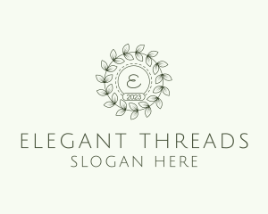 Garden Leaves Wreath logo design