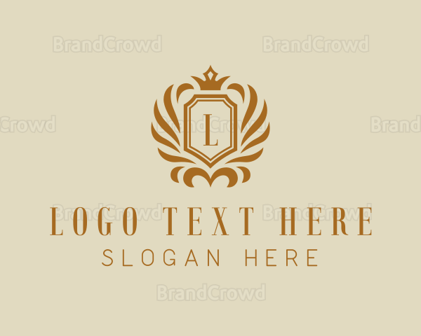 Heraldic Crown Shield Frame Logo