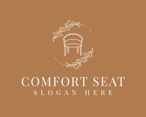 Floral Furniture Chair Design logo design