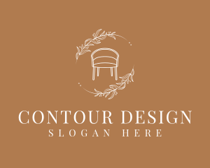 Floral Furniture Chair Design logo design