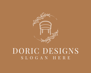 Floral Furniture Chair Design logo design