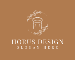 Floral Furniture Chair Design logo design