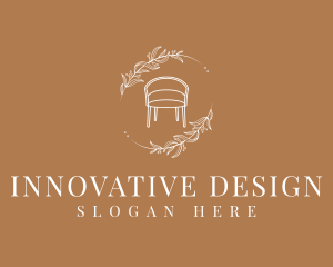 Floral Furniture Chair Design logo design