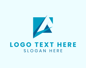 Express - Triangle Company Letter A logo design