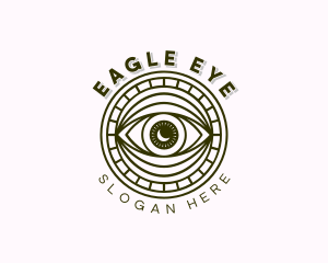 Crescent Moon Eye logo design