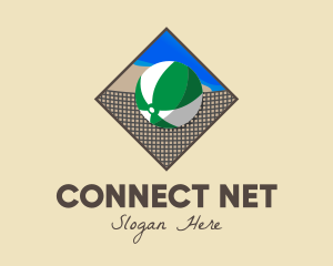 Green Beach Ball Net logo design