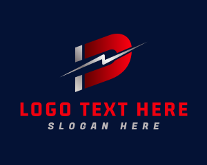 Fast - Magnet Thunderbolt Letter D logo design