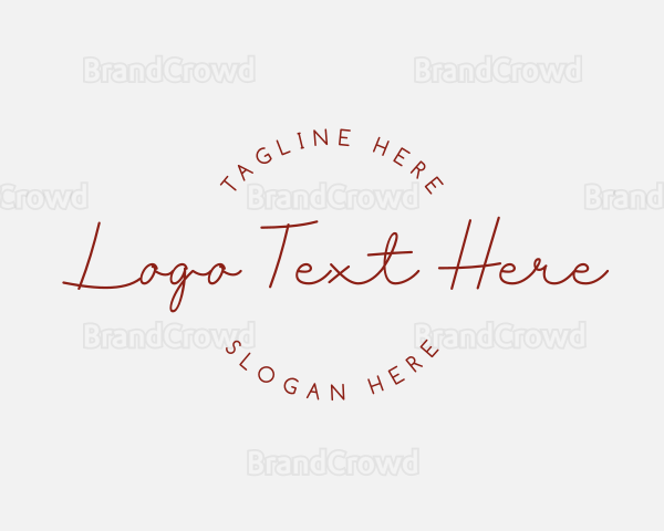 Classy Minimalist Script Logo