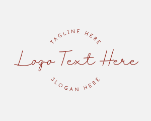 Typography - Classy Minimalist Script logo design