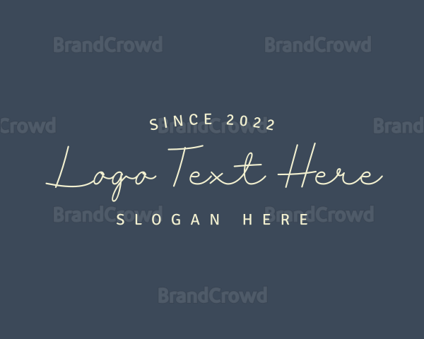 Simple Cursive Style Logo