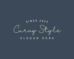 Simple Cursive Style logo design