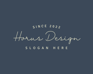 Simple Cursive Style logo design