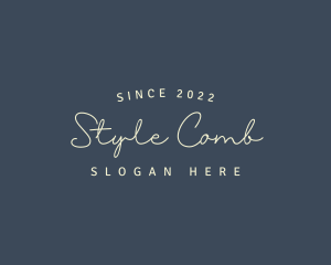 Simple Cursive Style logo design