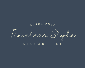 Simple Cursive Style logo design