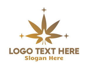 Sparkling Cannabis Leaf Logo
