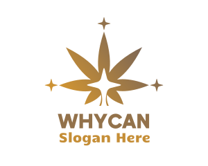 Sparkling Cannabis Leaf Logo