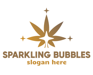 Sparkling - Sparkling Cannabis Leaf logo design