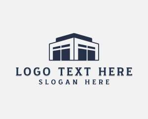 Shipping - Logistics Storage Building logo design