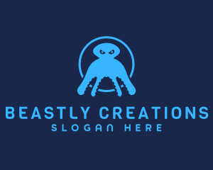 Creature - Octopus Tentacles Creature logo design