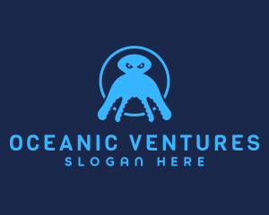 Octopus Tentacles Creature logo design