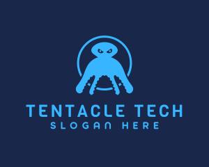 Octopus Tentacles Creature logo design