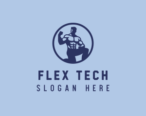 Flex - Fitness Trainer Gym logo design