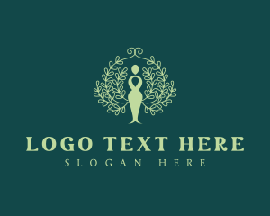 Women - Elegant Lady Tree logo design