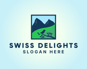 Swiss - Nature Postage Stamp logo design