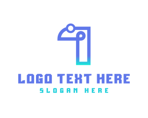 Software - Abstract Tech Number 7 logo design