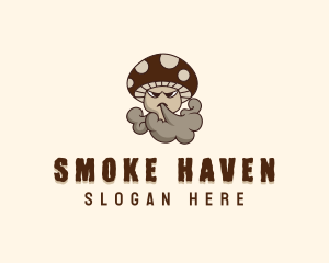 Mushroom Smoke Vaping logo design