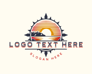 Map - Compass Sunset Beach logo design