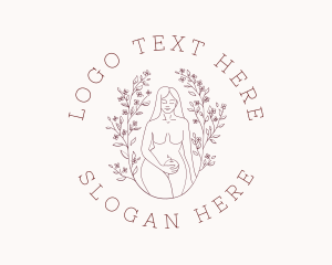 Flawless - Nature Naked Woman logo design