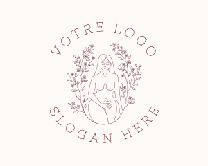 Nature Naked Woman  Logo