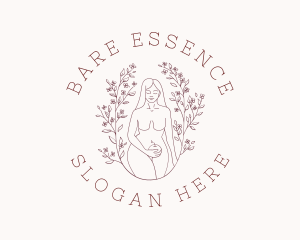 Naked - Nature Naked Woman logo design