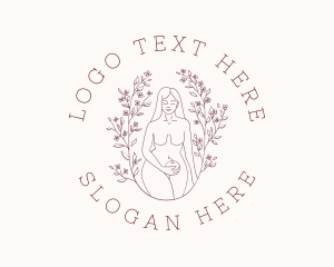 Adult - Nature Naked Woman logo design