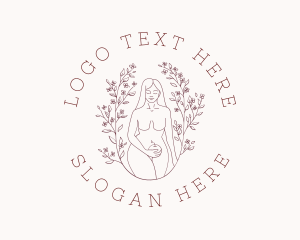 Nature Naked Woman  Logo