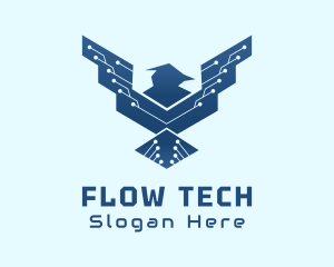 Wired Tech Bird logo design