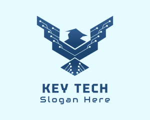 Wired Tech Bird logo design