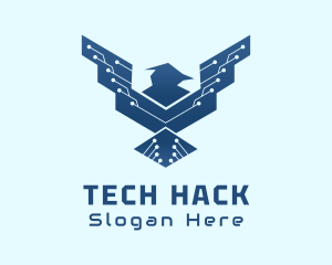 Wired Tech Bird logo design